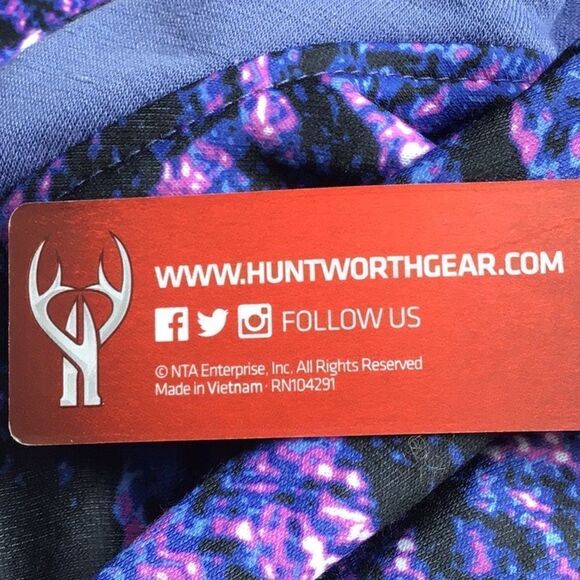 Huntworth Purple Camo Contrast Performance Hoodie NEW - Picture 13 of 13